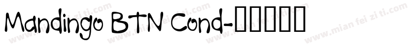 Mandingo BTN Cond字体转换